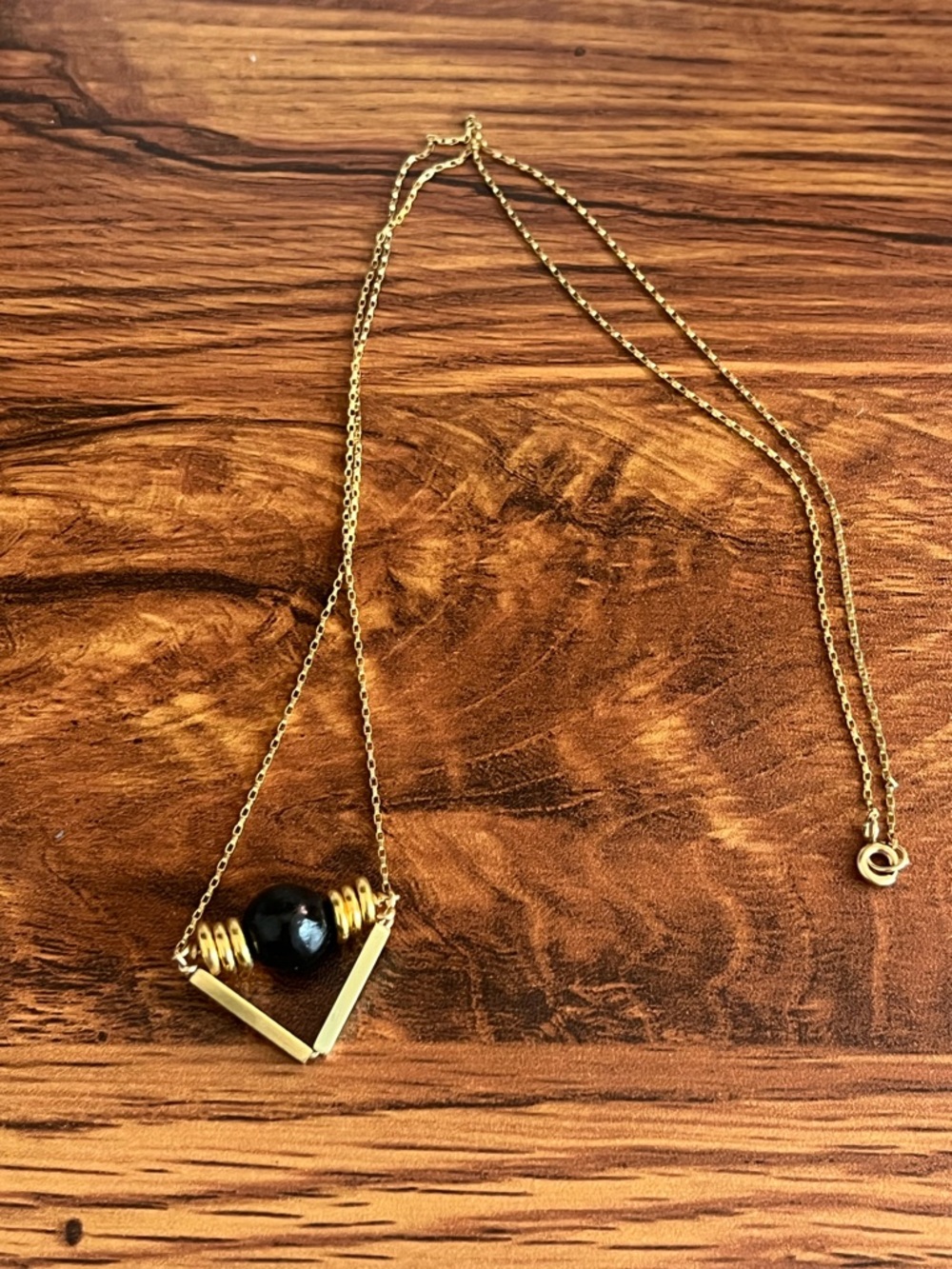 Magnolia Silos Gold triangle necklace